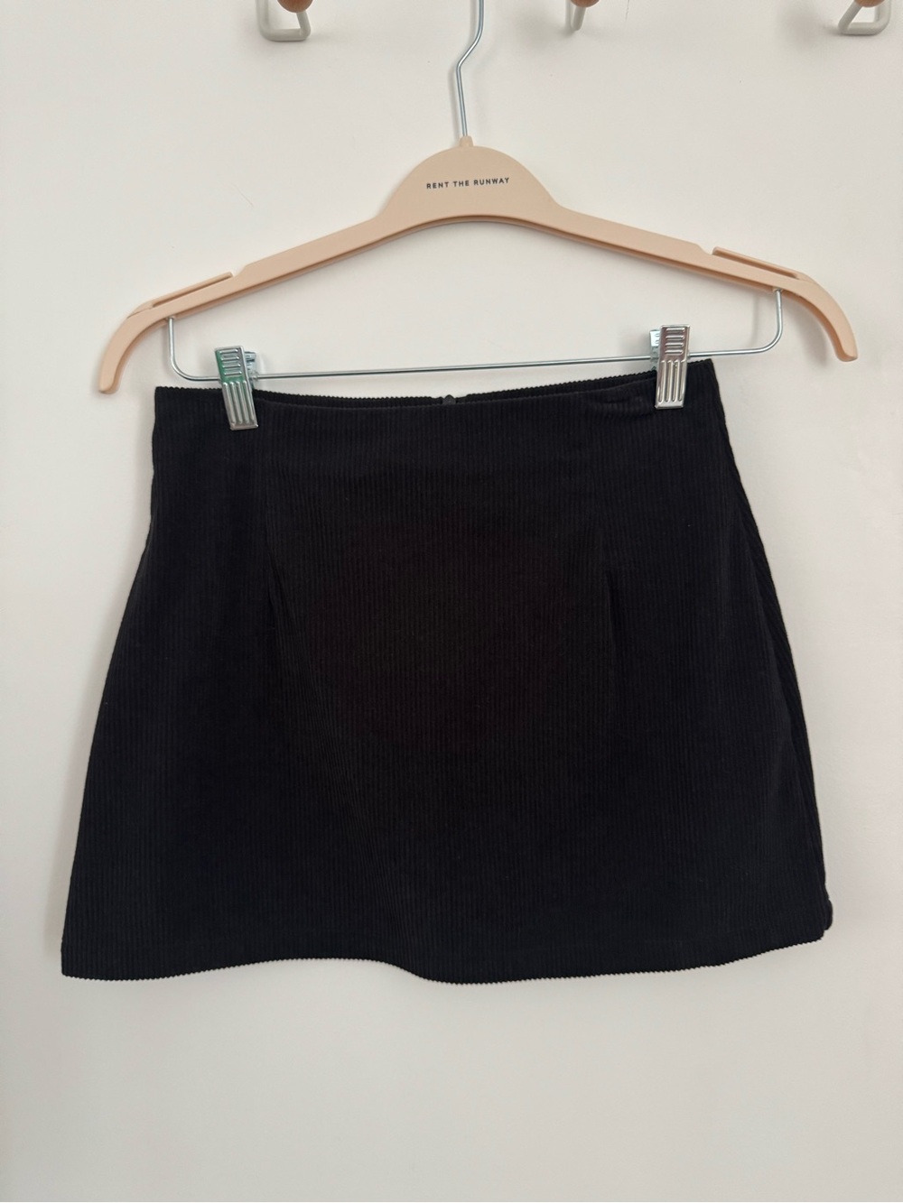 Black Corduroy Mini Skort